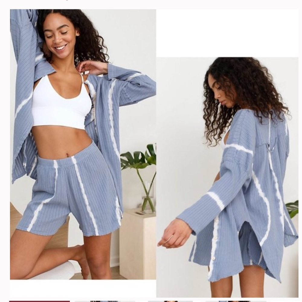 NWT Free People Little Dream Sleep Set Blue